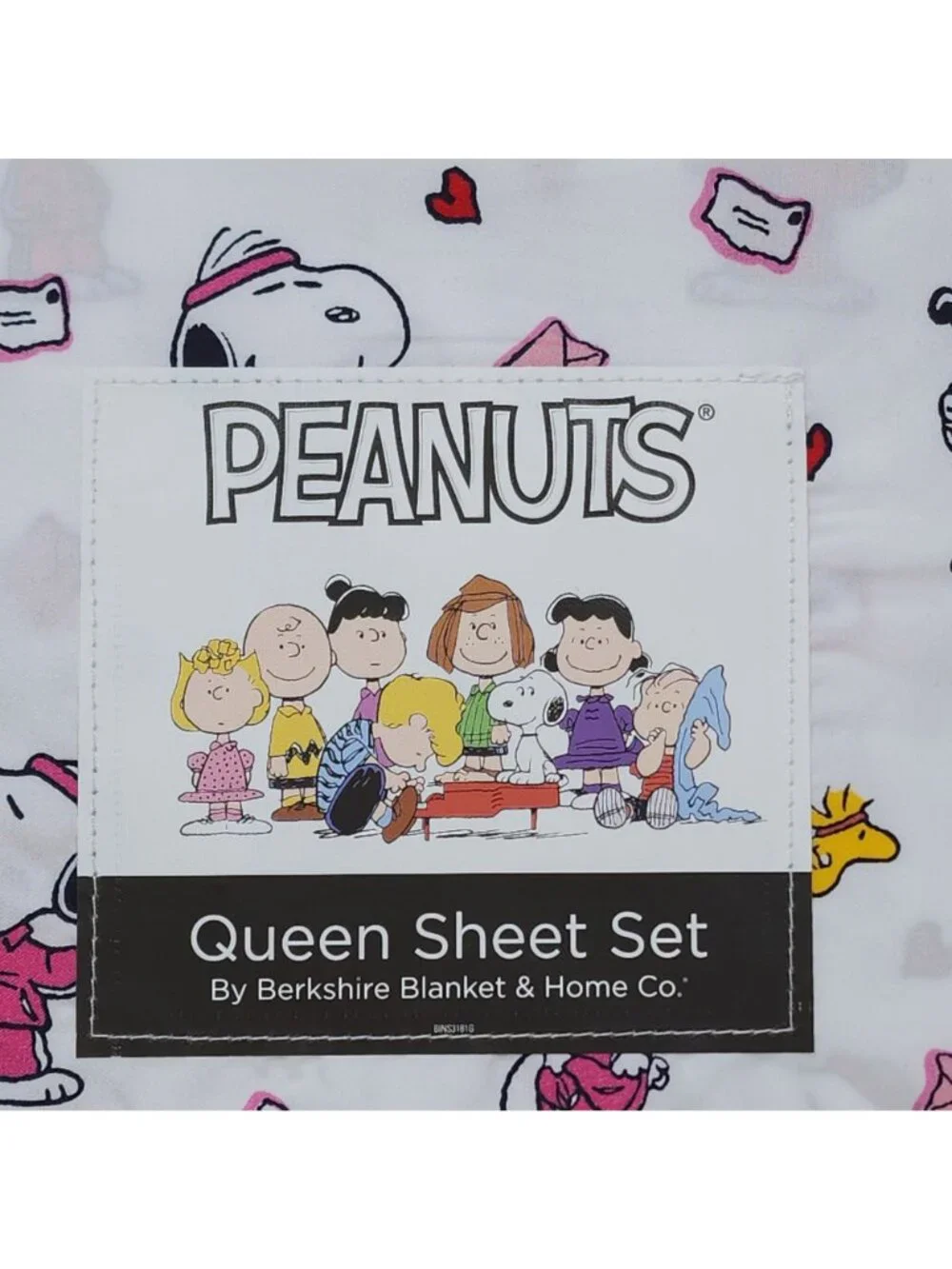 Peanuts Snoopy & Woodstock Queen Sheet Set By Berkshire Valentines Day Letters